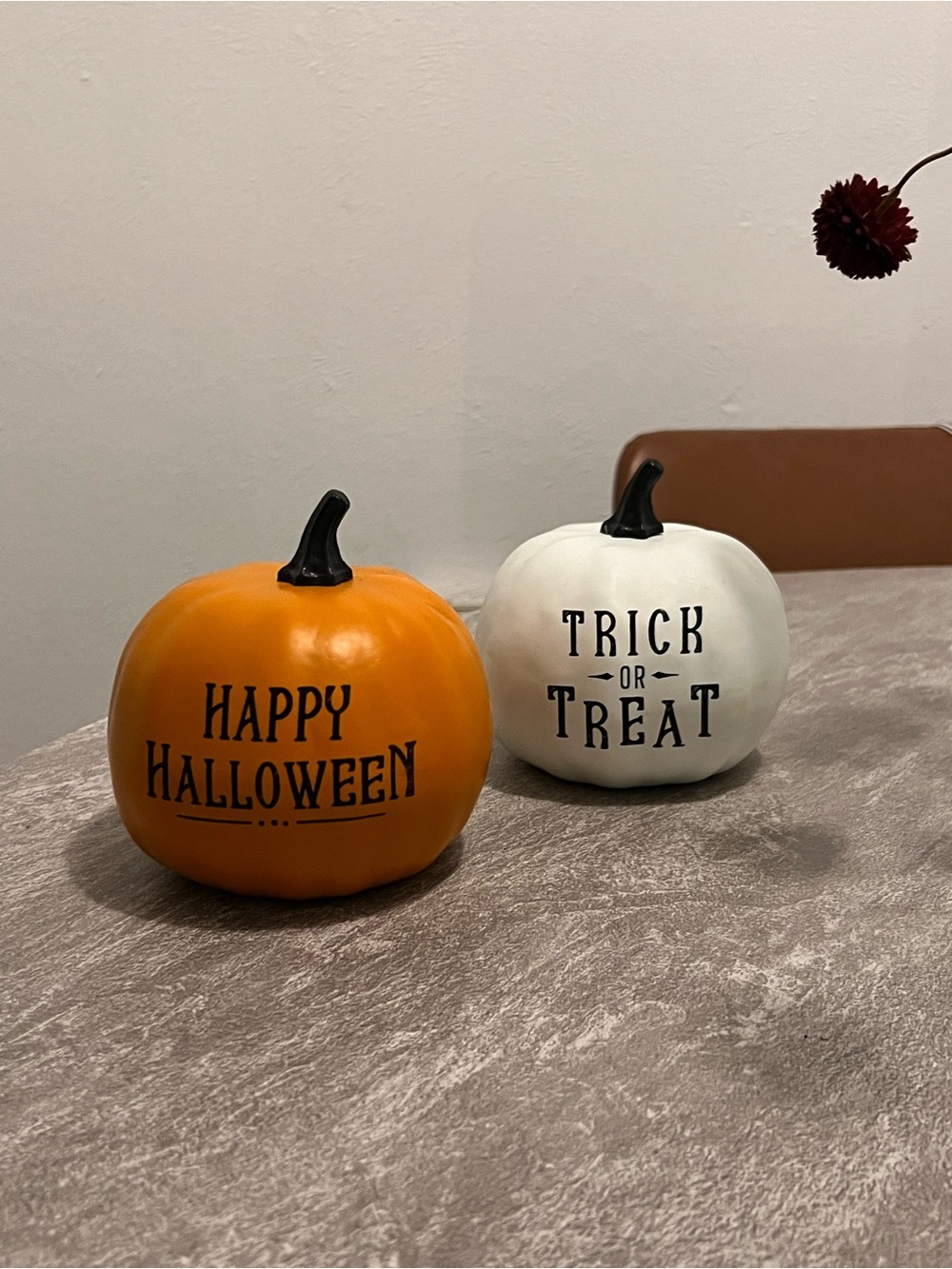 Halloween Pumpkin Décor Set - Orange & White Seasonal Pumpkins